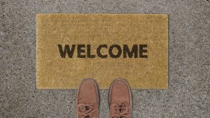 Welcome mat demonstrating white glove onboarding